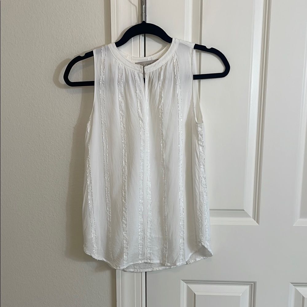 Loft Ivory Sleeveless Top